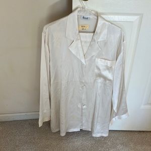 Silk Pajama Set - size L bought at Harrods in London/never worn! New w/tags.